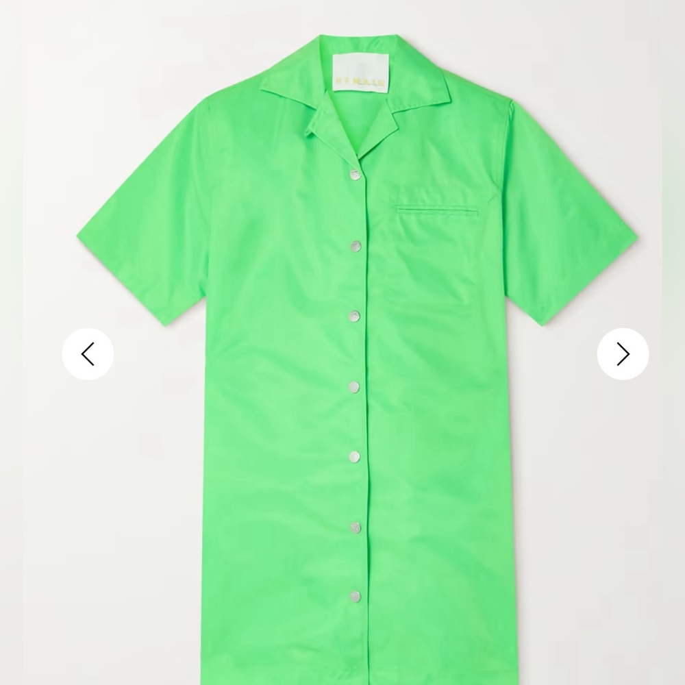 Remain Birger Christensen Recycled Shell Mini Shirt Dress Sz 8, 10